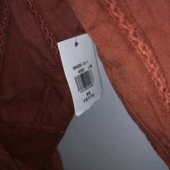 Women's NWT Old Navy Burnt Orange Wrap Top - Picture 7 of 9